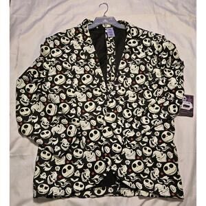 Disney Parks NBC Jack Skellington Halloween Glow Adult Blazer NWT Sz L/XL